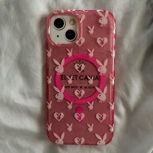 Playboy Pink Bunny Glitter iPhone Case iPhone 14